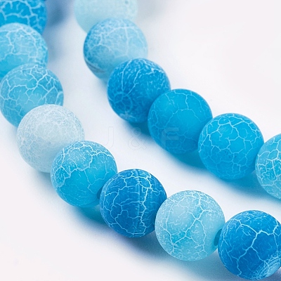 Natural Crackle Agate Beads Strands G-G055-6mm-2-1