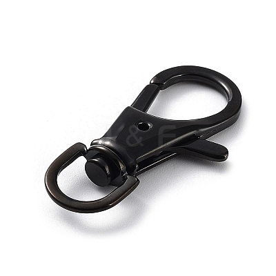 Ion Plating(IP) 304 Stainless Steel Swivel Lobster Claw Clasps STAS-I117-01B-01-1