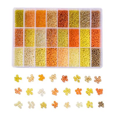 288G 24 Colors Glass Seed Beads SEED-JQ0005-01C-3mm-1