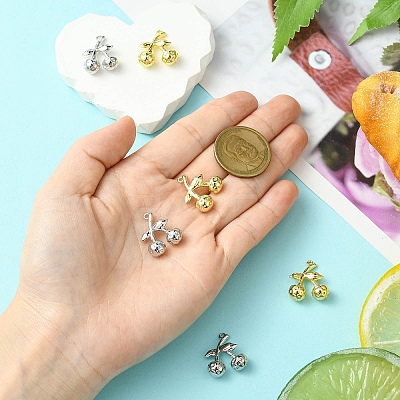 6Pcs 2 Colors Brass Pendants KK-CJ0003-12-1