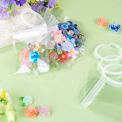 50Pcs Transparent Plastic Resealable Packaging Bags OPP-TA0001-28-1