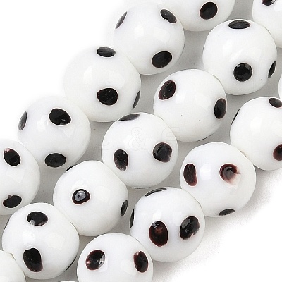 Handmade Lampwork Beads LAMP-D002-10mm-01F-1
