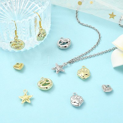 32Pcs 8 Styles Alloy Pendants FIND-CJ0004-20-1