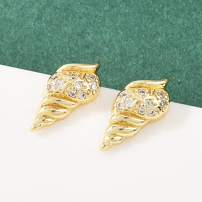 Brass Micro Pave Cubic Zirconia Pendant & Stud Earrings Sets for Women SJEW-F227-01C-G-1