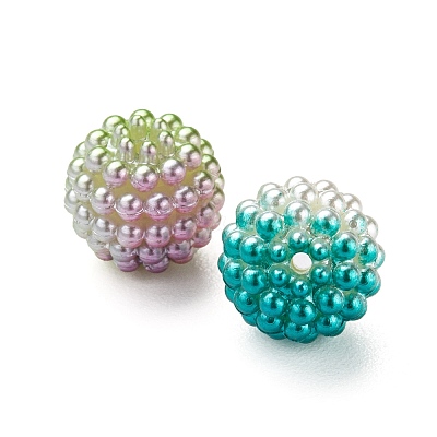 Imitation Pearl Acrylic Beads OACR-FS0001-28-1