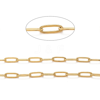 Ion Plating(IP) 304 Stainless Steel Paperclip Chains CHS-CJC0001-03G-1