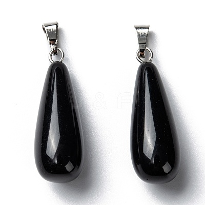 Natural Obsidian Pendants G-F707-08-1
