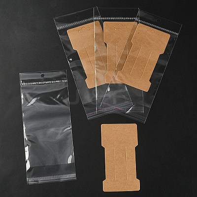 50Pcs Kraft Paper Hair Clip Display Cards CDIS-YW0001-07-1