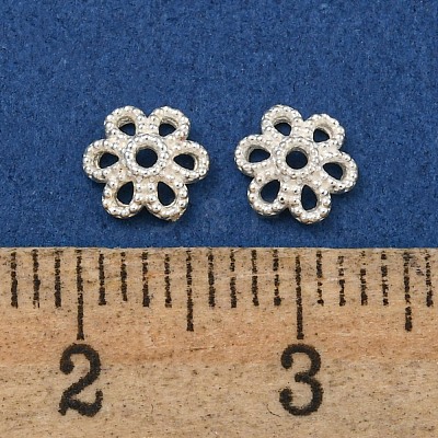 925 Sterling Silver Bead Caps STER-C007-04A-S-1