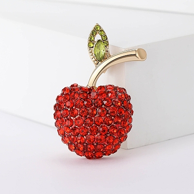 Apple Alloy Brooches JEWB-Q004-05KCG-1