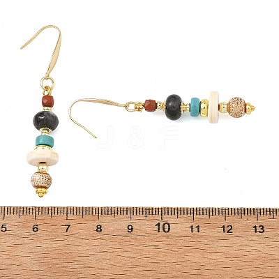 Natural & Synthetic Gemstone Dangle Earrings EJEW-JE07531-1