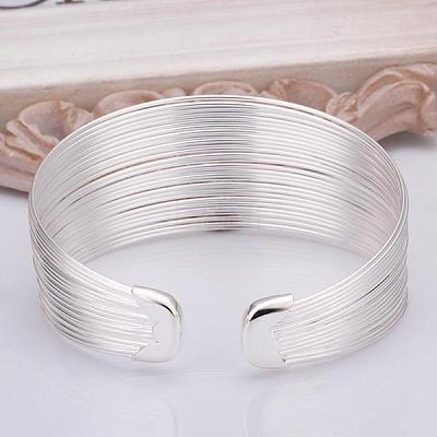 Classic Brass Cuff Bangles For Women BJEW-BB12232-1