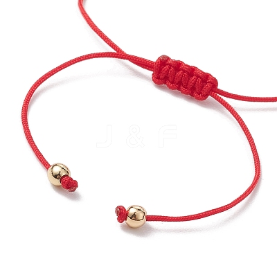 Christmas Glass Braided Bead Bracelets BJEW-JB10892-03-1