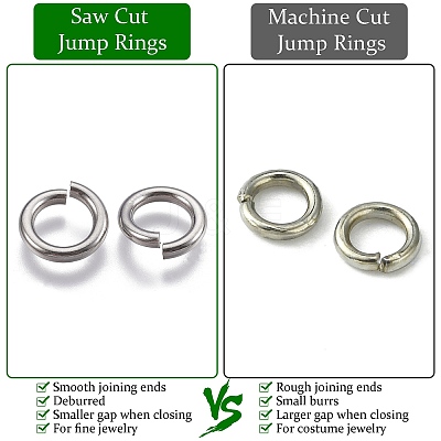 925 Sterling Silver Saw Cut Open Jump Rings STER-F036-02S-0.8x4mm-1