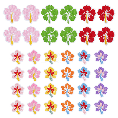 36Pcs 9 Styesl Polyester Computerized Embroidery Cloth Iron on Sew on Patches PATC-MA0001-67-1