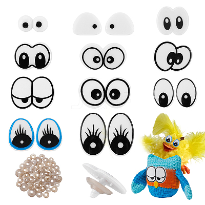 51Sets Plastic Safety Craft Eye DIY-PH0030-23-1