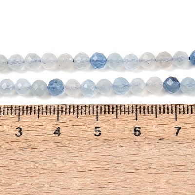 Natural Aquamarine Beads Strands G-F509-10-4mm-A-1