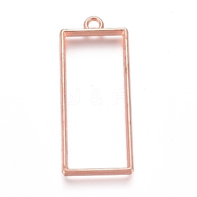 Alloy Open Back Bezel Pendants PALLOY-WH0069-04RG-1