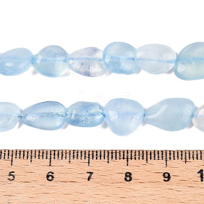 Natural Aquamarine Beads Strands LS-G-R445-8x10-36-1