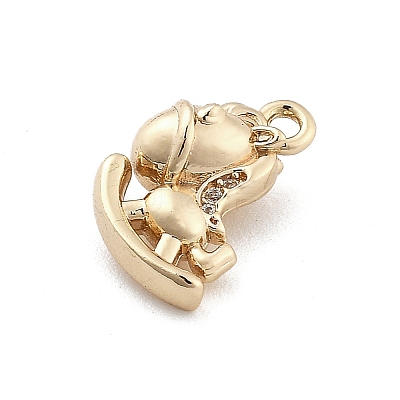 Brass Micro Pave Cubic Zirconia Pendants LS-KK-M306-06G-01-1