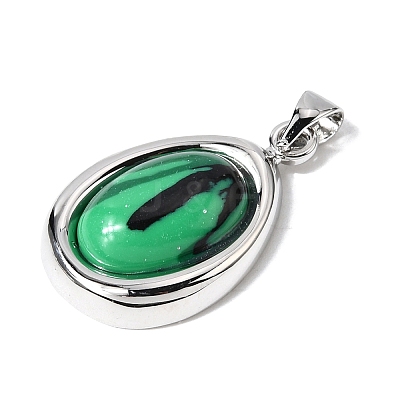Synthetic Malachite Pendants KK-L267-01P-02-1