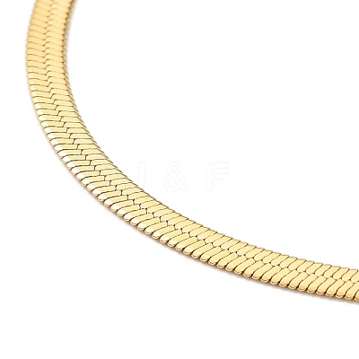 Ion Plating(IP) 304 Stainless Steel Herringbone Chain Necklace for Men Women NJEW-E076-04A-G-1