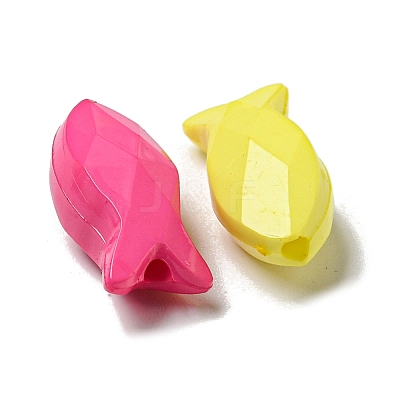 Opaque Acrylic Beads X-PACR-C006-17-1