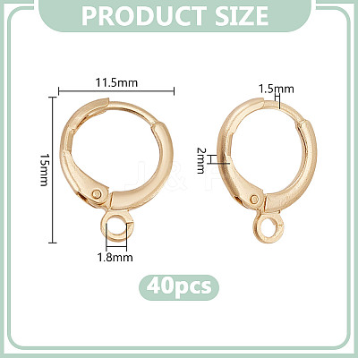 80Pcs Brass Hoop Earrings Findings FIND-DR0001-65A-1