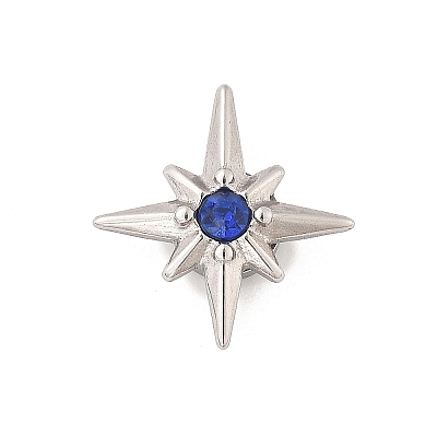Rhinestone Star Clip-on Earrings EJEW-B116-01P-02-1