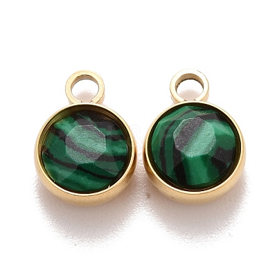 Faceted Natural Gemstone Charms STAS-D177-01G-1