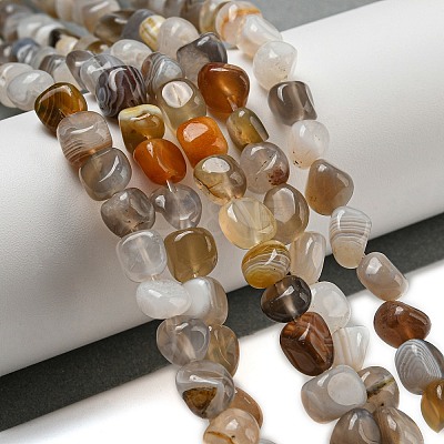 Natural Botswana Agate Beads Strands G-D081-A10-01-1