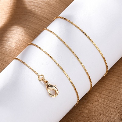 Long-Lasting Plated Brass Boston Link Chain Necklaces X-NJEW-K112-08G-NF-1