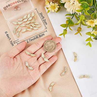 24Pcs Rack Plating Brass Beads KK-BBC0007-57-1
