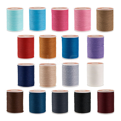 18 Rolls 18 Colors Waxed Polyester Cord YC-YS0001-02-1
