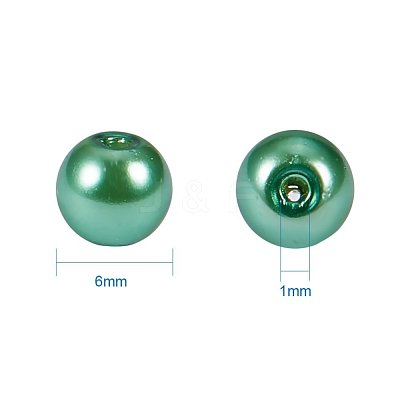 15 Color Glass Pearl Beads HY-X0008-6mm-1