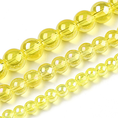 Electroplate Transparent Glass Beads Strands LS-GLAA-T032-T4mm-AB12-1