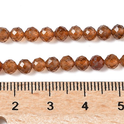 Natural Garnet Beads Strands G-F509-13-4mm-01-1