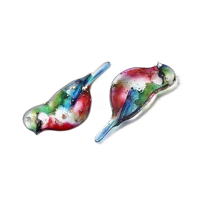 2Pcs Transparent Epoxy Resin Pendants RESI-A044-03C-1