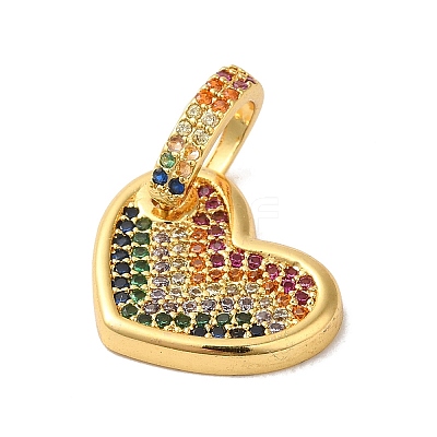 Rack Plating Brass Micro Pave Cubic Zirconia Pendants X-KK-K377-75G-1