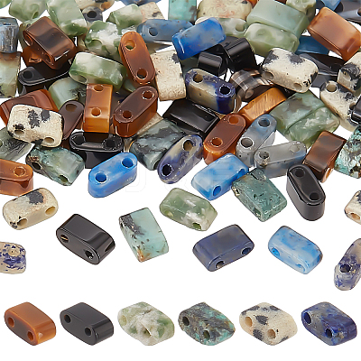 120Pcs 6 Styles Natural Mixed Gemstone Beads G-PH0002-50-1