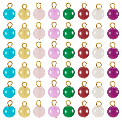 Glass Round Pendants PALLOY-TADJ00001-03-1