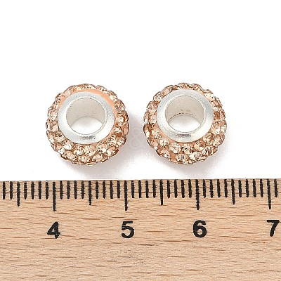 Alloy Rhinestone Clay Pave Beads ALRI-D300-03S-03-1