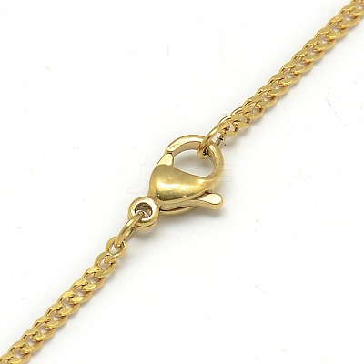 Trendy Unisex 201 Stainless Steel Twisted Chain Necklaces NJEW-L043-44G-1