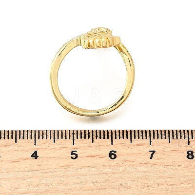 Brass Cuff Rings for Women RJEW-F184-08I-G-1