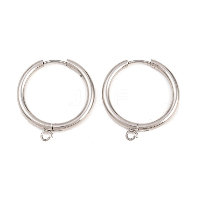 316 Stainless Steel Huggie Hoop Earring Findings EJEW-B158-01G-P-1