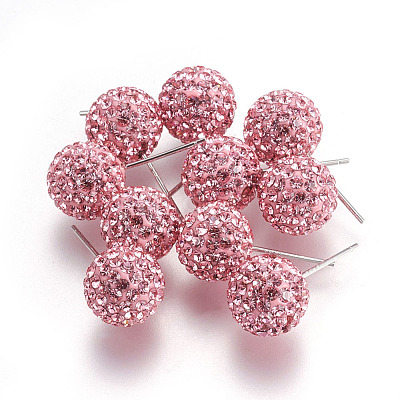 925 Sterling Silver Austrian Crystal Rhinestone Ear Stud Q286G111-1
