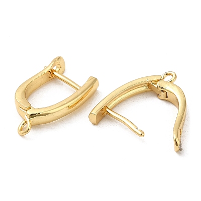 Brass Hoop Earrings Finding KK-M262-1C-G-1
