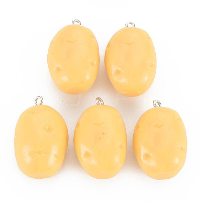 Opaque Resin Pendants X-RESI-S356-080-1