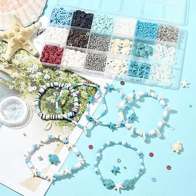Ocean DIY Jewelry Making Findings Kits DIY-FS0009-75-1