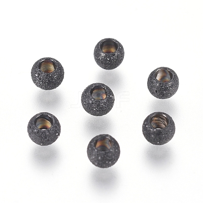 304 Stainless Steel Textured Spacer Beads Ion Plating(IP) STAS-P108-04B-A-1